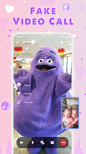 Grimace Prank Video Call, Chat