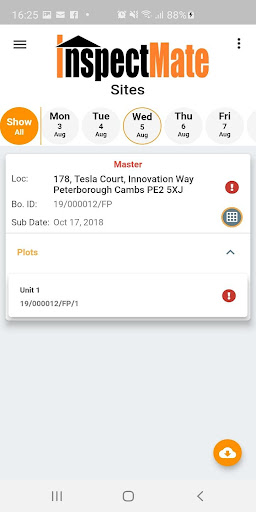 Android application InspectMate screenshort