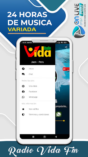 Android application Radio Vida Perú screenshort