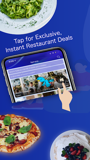 Android application Spruno: Food. Near and Far. screenshort