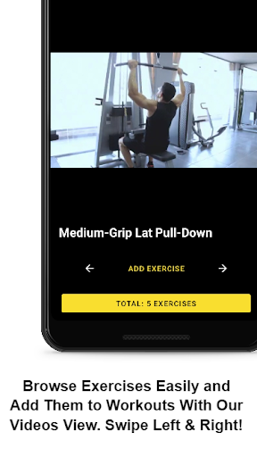 M.E Workout Gym Log Tracker Screen 2