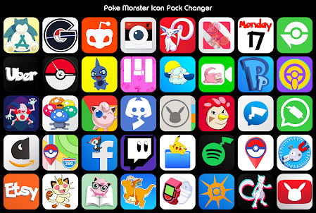 Poke Monster Icon Pack Changer