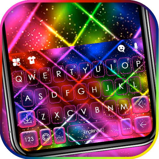 Color Neon Flash Keyboard Them logo
