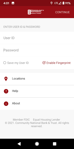 Android application MyBankCNB Mobile screenshort