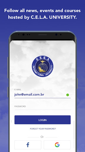 Android application C.E.L.A. UNIVERSITY screenshort