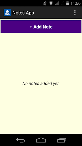 Android application NotesApp screenshort