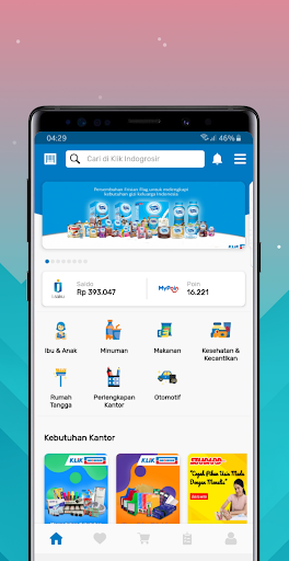Android application Klik Indogrosir screenshort