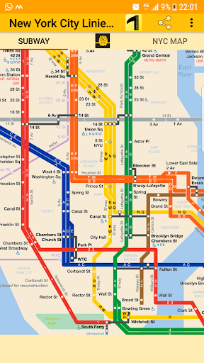Android application New York City Subway Maps screenshort