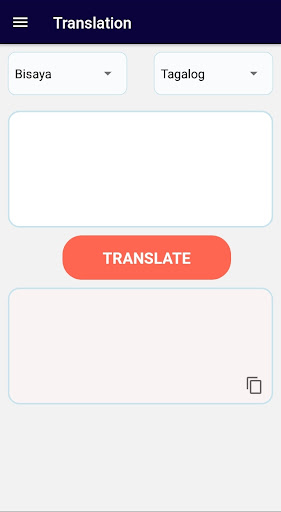 Android application Bisaya to Tagalog Translator screenshort