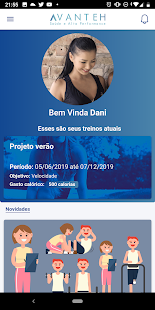 Visualização do aplicativo
