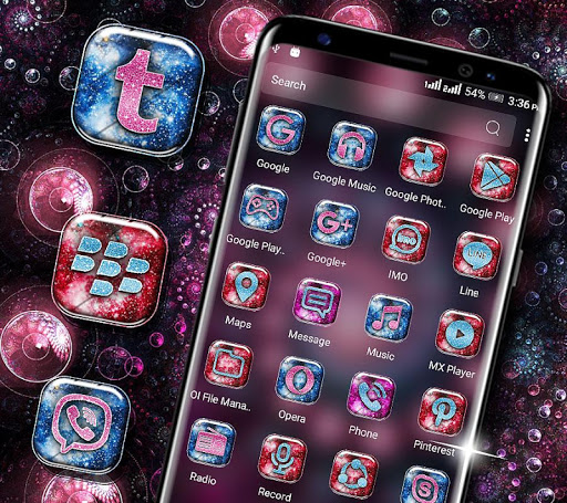 Neon Spiral Circle Launcher Screen 2