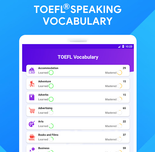 Screenshot of Speaking: TOEFL® Speaking