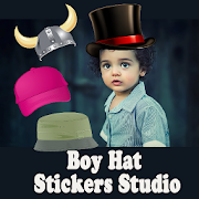 Boy Hat Stickers Studio For Handsome Looks