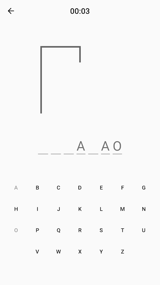 Android application Hangman screenshot