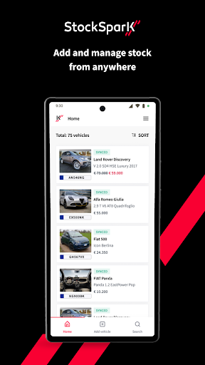 Android application StockSparK screenshort