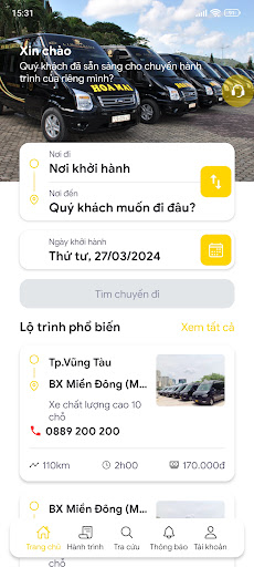 Android application Xe Hoa Mai screenshort