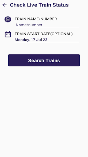 TrackYourTrain:TimeTableLookup Screen 3