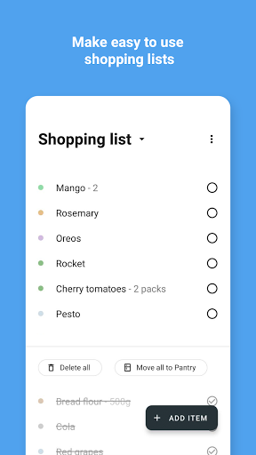 Android application FullCart - Shopping lists made screenshort