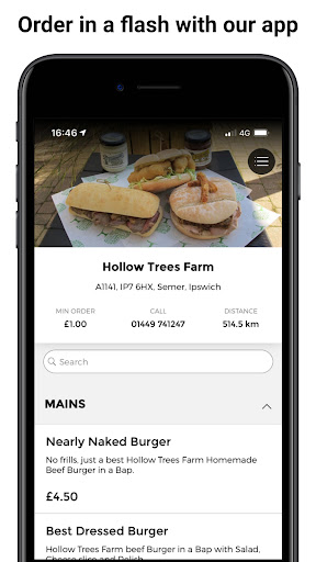 Android application Hollow Trees Farm Takeaway screenshort