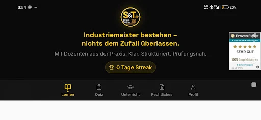Industriemeister BQ Hilfe.