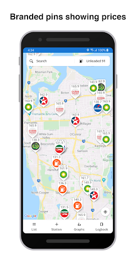 Android application Fuel Map Australia screenshort