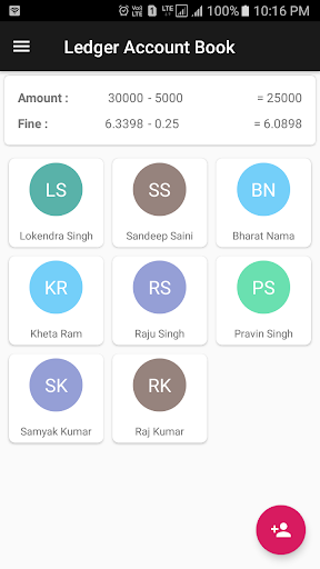 Android application Hisab Book - Ledger Account screenshort