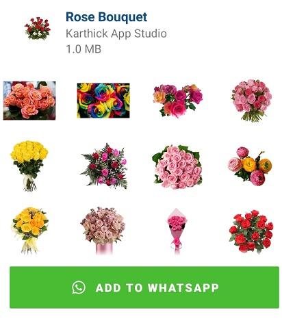 Flowers and Roses Stickers Screen 2