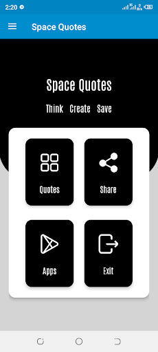 Android application Space Quotes App screenshort