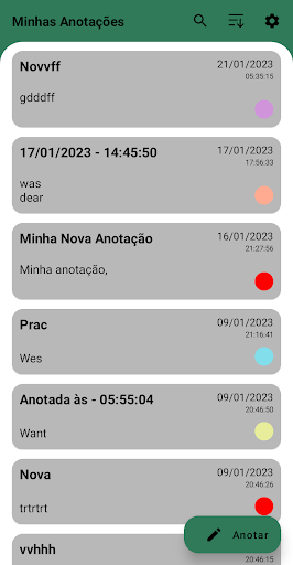 Android application Notei & Anotei screenshort