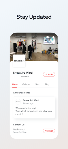 Android application SNEEX screenshort
