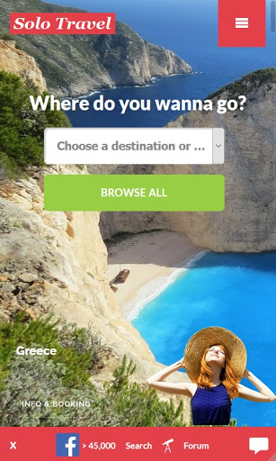 Android application Solo Travel: Hotels Tours More screenshort