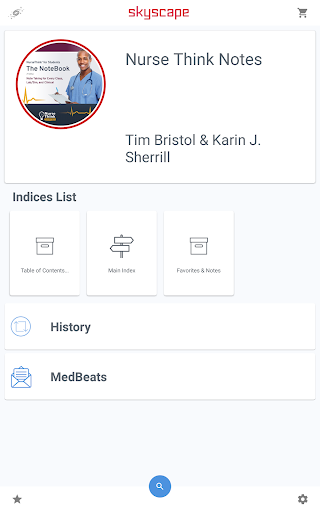 Screenshot of NurseThink® NoteBook