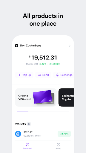 Android application Gleec Card Crypto-powered card screenshort
