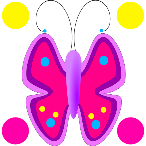 Flowers Butterfly Doodle Text!  Icon