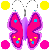 Flowers Butterfly Doodle Text! icon