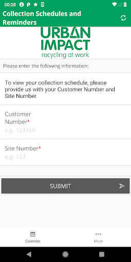 Android application Urban Impact Recycling screenshort