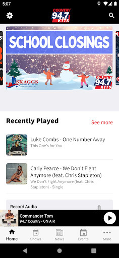 Android application Country 94.7 KTTS screenshort