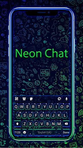 Android application Neon Business Chat Keyboard Ba screenshort