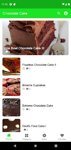 Android application Easy Chocolate Cake Recipe screenshort