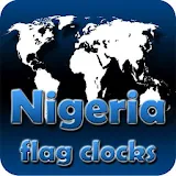 Nigeria flag clocks icon