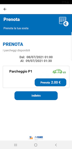 Android application Trapani Airport Parking screenshort