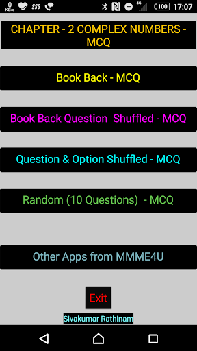 MCQ CHAPTER 2 - COMPLEX NUMBER