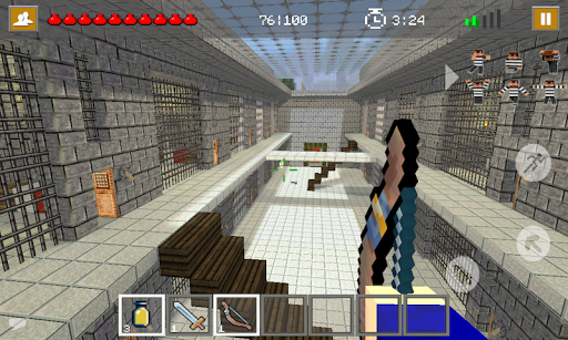 Télécharger Cops N Robbers: Pixel Prison Games 1 APK MOD (Astuce) screenshots 4