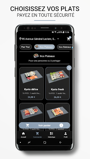 Android application Kyoto Sushi & Thai screenshort