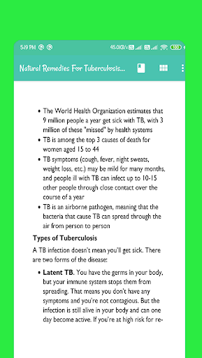 Natural Remedies For Tuberculo