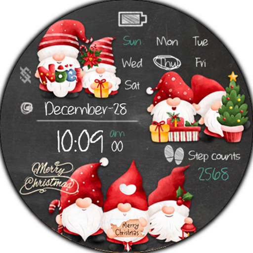 BFF47- Christmas Santa Gnomes Logo