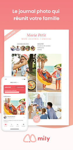 Android application Mily - Journal photo familial screenshort