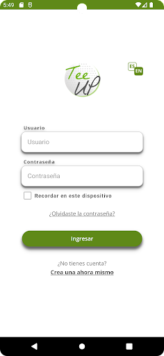 Android application TeeUp screenshort