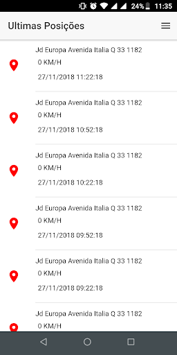 SATNEW Rastreamento Screen 2