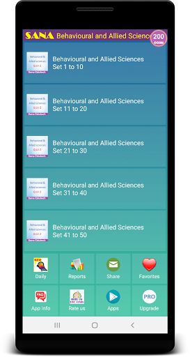Android application Behavioral Sciences Quiz screenshort